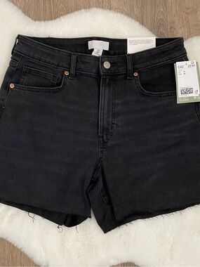 H&M Charcoal Grey Denim Shorts